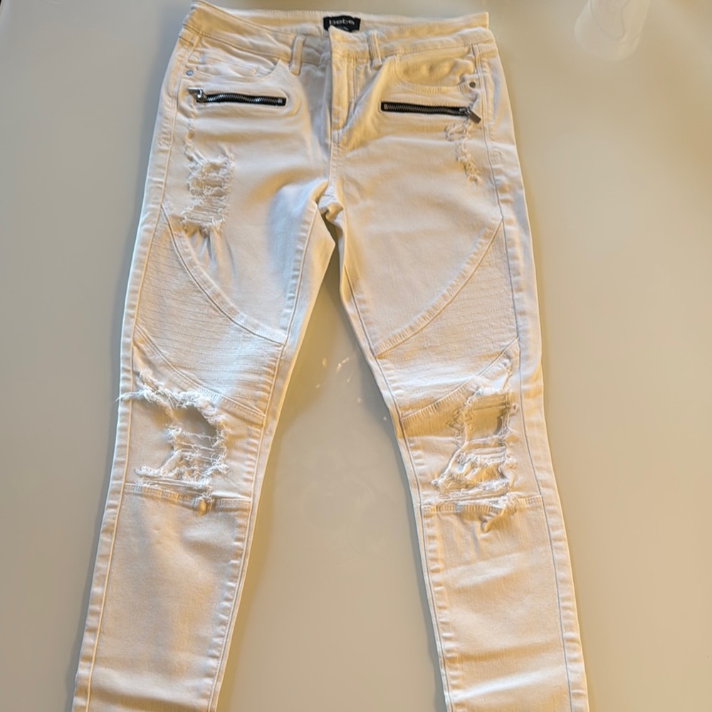 Women’s Bebe White Denim Jeans